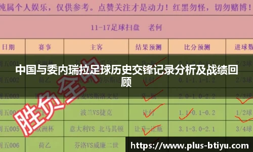 中国与委内瑞拉足球历史交锋记录分析及战绩回顾